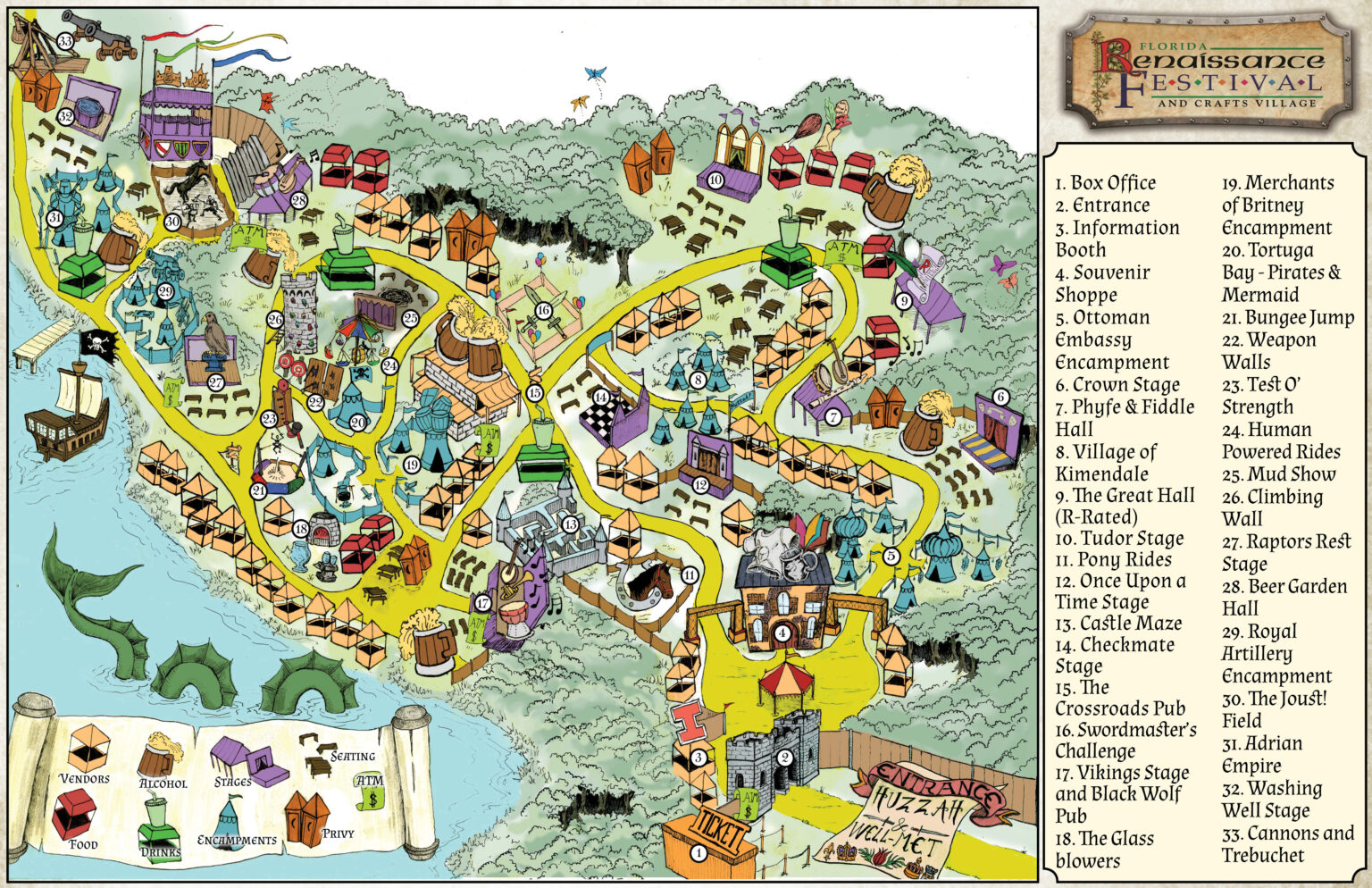 Festival Map Florida Renaissance Festival