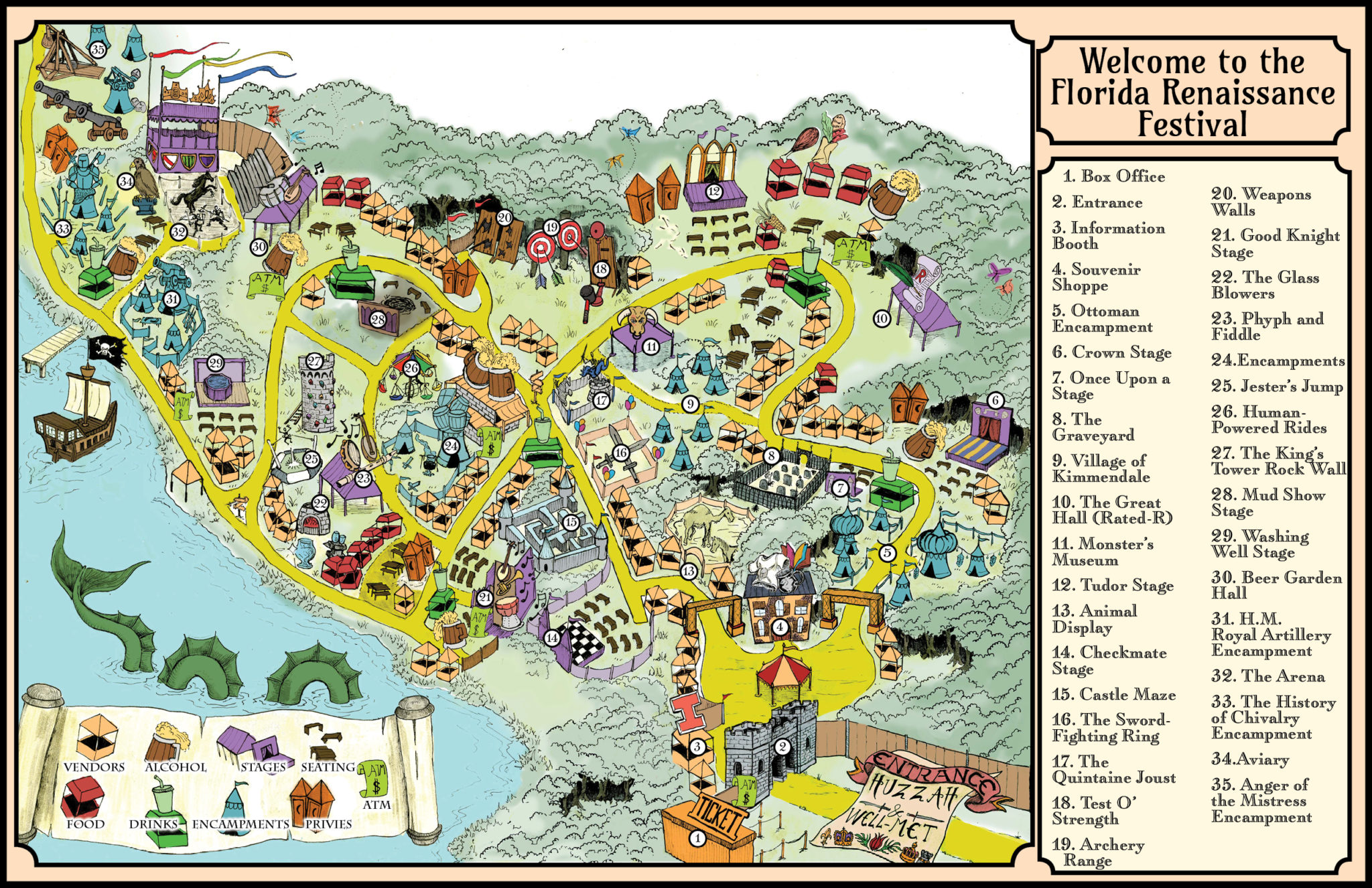 Interactive Map Florida Renaissance Festival